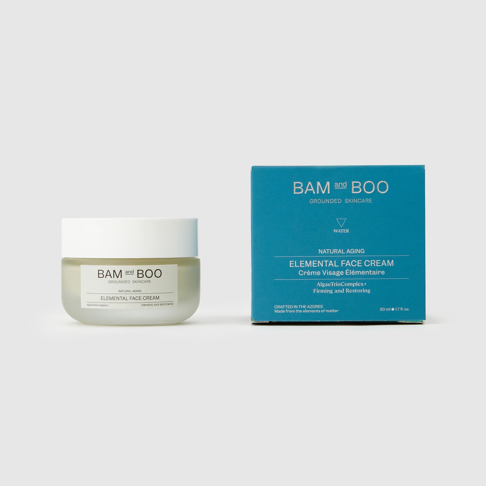Elemental Face Cream - Pack Shot Product Packaging - BAMandBOO Grounded Skincare Azores