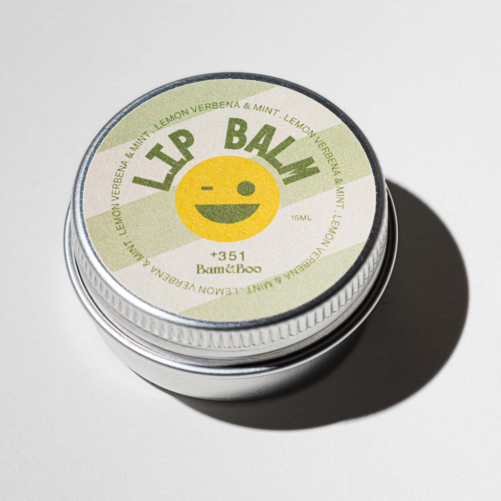 LIP BALM Limited Edition +351 | Mint & Lemon Verbena - Bamboo Toothbrush Bam&Boo - Eco-friendly, vegan, sustainable oral and personal care